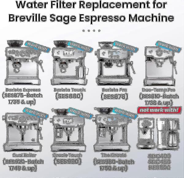 Sage kaffemaskin vattenfilter 4-pack - Passar Barista Express Pro och Touch
