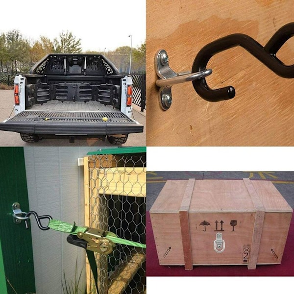 Monteringsring Spännringar och Klyka Ring Krok Drag Spännband Drag Hitch Spännring Krok Drag Hitch för Lastbilssläp, Bil (10 ST)