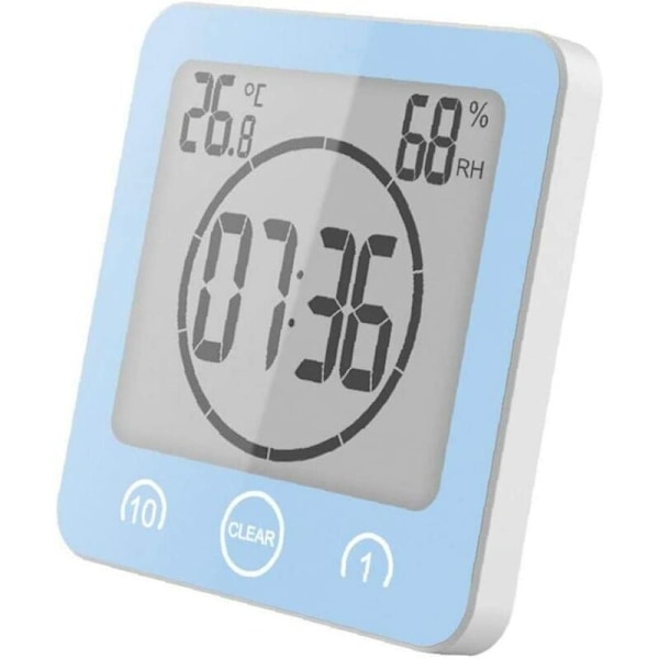 Blå elektronisk termohygrometer