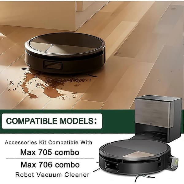 Reservedelssæt til IRobot Roomba Max 705 Combo/Max 700 Series Combo Robotstøvsuger / Rullende Moppe Støvposer