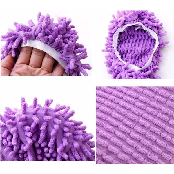 Chenille Rengøring Skoovertræk 10 stk. Orange*2+Pink*2+Grøn*2+Lilla*2+Blå*2
