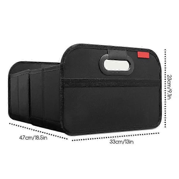 Foldbar vandtæt organizer til de fleste bilers bagagerum Sort Black