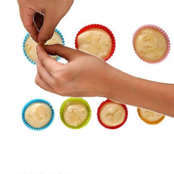 Nye 100 stk. silikone kagekopper, runde muffinforme, bageforme til cupcakes, køkkenudstyr til hjemmet, kagedekorationsværktøjer