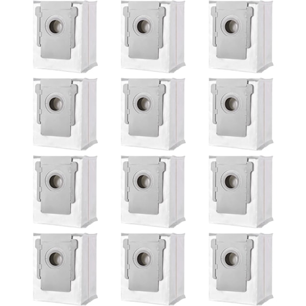 12 kpl:n vaihtopölynimuripussit, jotka ovat yhteensopivia iRobot i7+i3 E5 E6 S9:n kanssa, pölynimuritarvikkeet Roomba i7:lle, peruspölynimurille