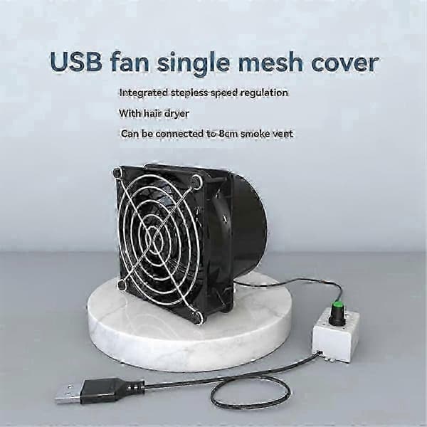 USB-fläkt med hastighetskontroll, rökabsorbent, utsugsfläkt, rörkanal, USB-justerbar hastighetsfläkt SZRH A-C-Good