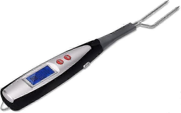 Digital stegegaffel med termometer til grillkød, øjeblikkelig aflæsning
