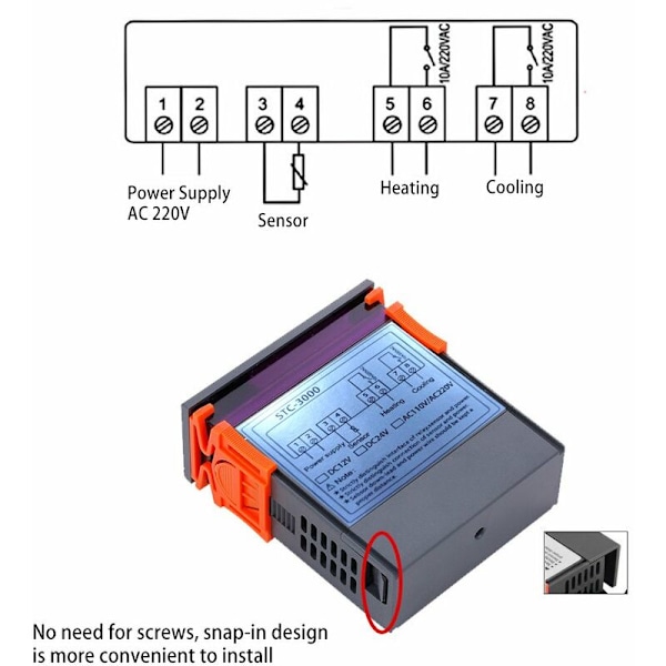 12V Temperaturregulatorbrytare
