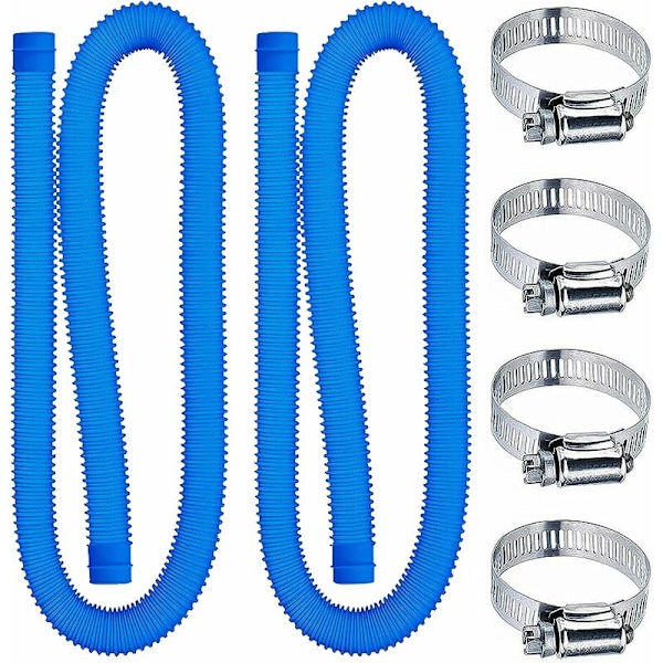 Uima-allashana - 32 mm - Pituus: 150 cm - Sininen - 2 Hanaa - Suodatinpumpulle ja suolavesijärjestelmille