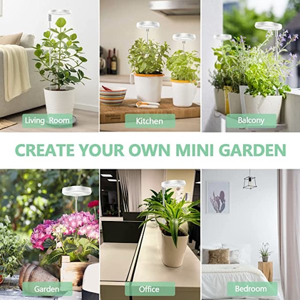 Hexagon Grow Lights för inomhusväxter Varm vit/vit
