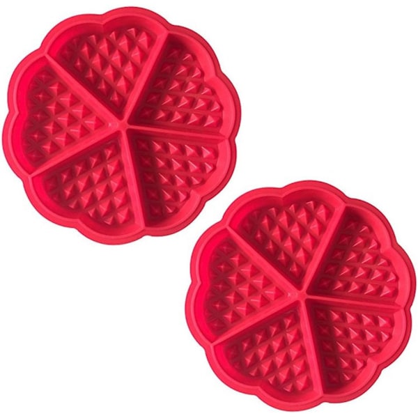 Silikone Vaffelform Kageform Bageplade, Høj Kvalitet Non-Stick Muffin Form 2 Stk