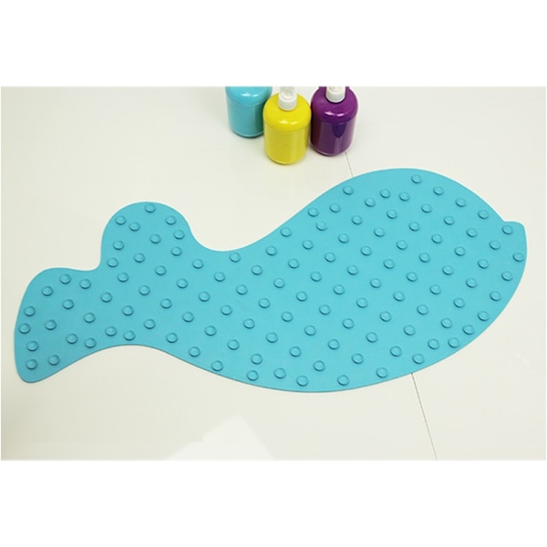 Børne Gulvmåtte Tegneserie Hval Skridsikker Badeværelsesmåtte Gummi Sugekop Fodmåtte (Beige 35*75cm)