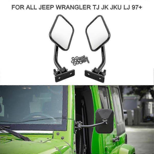 Jeep Wrangler Snabblås Dörr Av Speglar Rektangulära 4x4 Sidospeglar