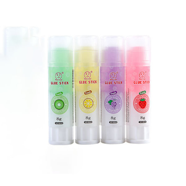 Farvede limstifter (8g, fire styk)