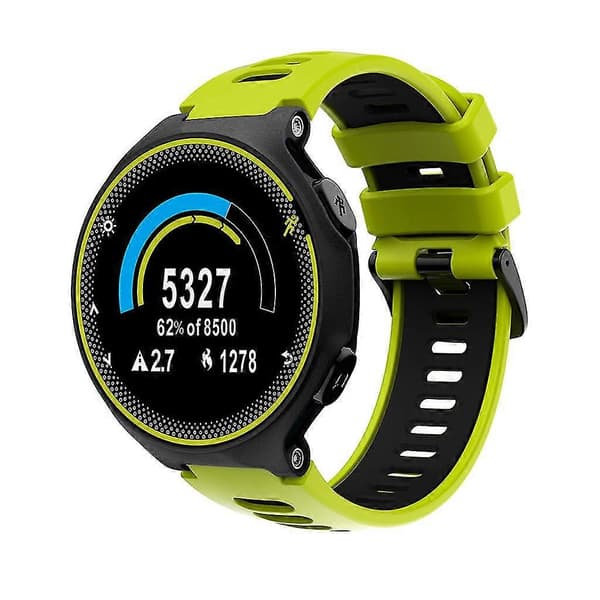 Til Forerunner 735xt 230 235 Loop Silikone Rem-armbånd Svedafvisende Håndledsrem Lime black
