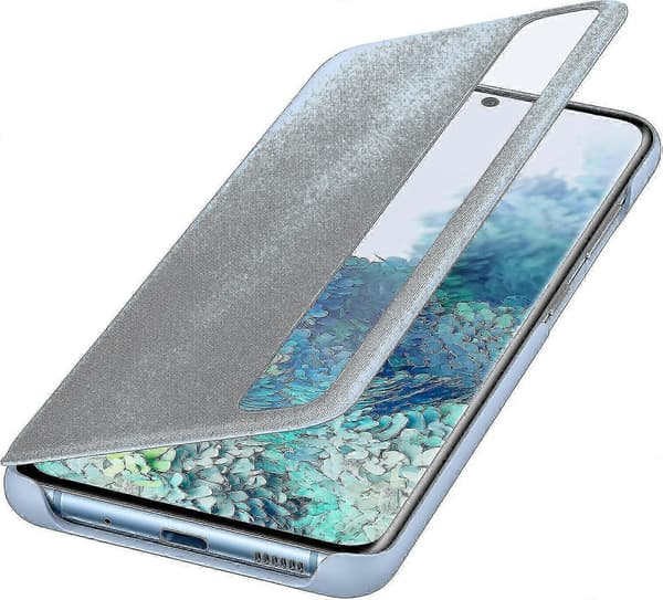 S20 & S20 5G Transparent Skal - Himmelblå