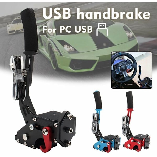 64 Bit USB Drive-Free Handbroms Simulera Linjärt Racingspel Handbroms Endast Lämplig för PC Wins System Plug and Use Röd