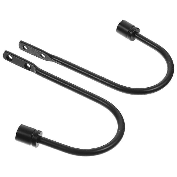 Metal Gardin Holdback 2 Sæt U-formet til Badeværelse & Stue Sort Black