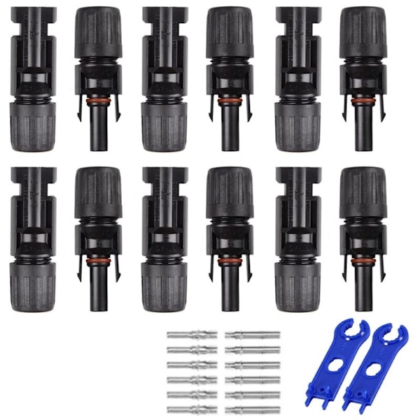 MC4 aurinkopaneelimoduulin liitin aurinkosähköliitin 1500V 6 kpl