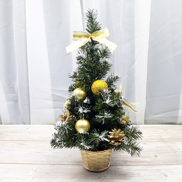 30 cm Julgran för Skrivbord (Guld)
