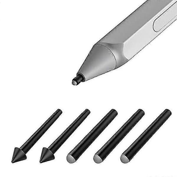 5 stk. 2H Stylus Pen-spidser til Microsoft Surface Pro 7/6/5/4/Book/Studio/Go