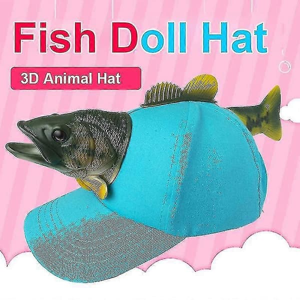 3D Fish Visor Hatt för kvinnor och män Vinter Tecknad Baseballkeps Unisex Present aldult