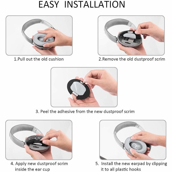 Ørepuder 1 par Bose QC35/Bose SoundTrue Bose QC35/SoundTrue Grå Grå