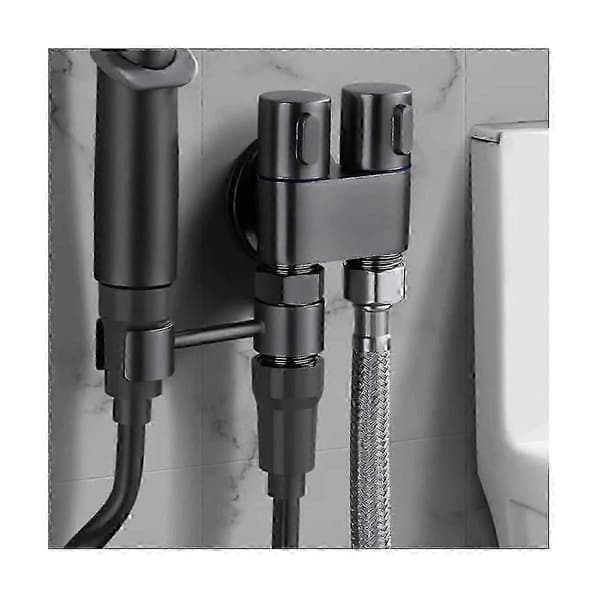 1-in-2-ut Dubbelkontrollventil Mini Multifunktionskran Mini Duschtryck Badrumskran Kit För Bidé Och Dusch