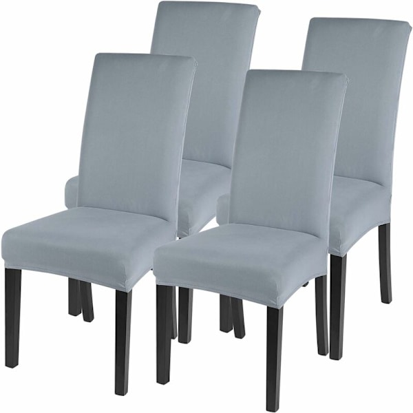 Set med 4 avtagbara och tvättbara stolsöverdrag