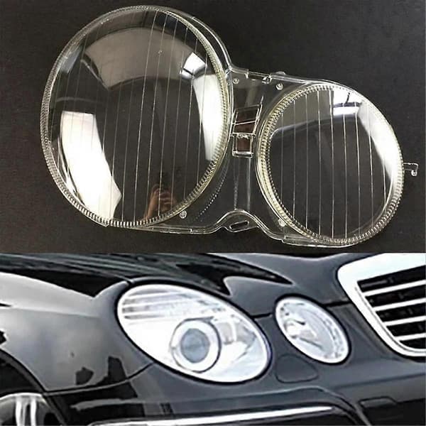 För W210 E200 E220 E230 E350 1995-2003 Strålkastarskydd Lins Transparent Lampskärm Strålkastarhölje