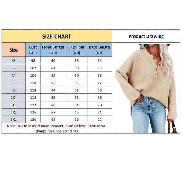Dame Knap V-Hals Langærmet Sweater Vaffelstrikket Pullover til Efterår Vinter Pulm S Pink 2XL