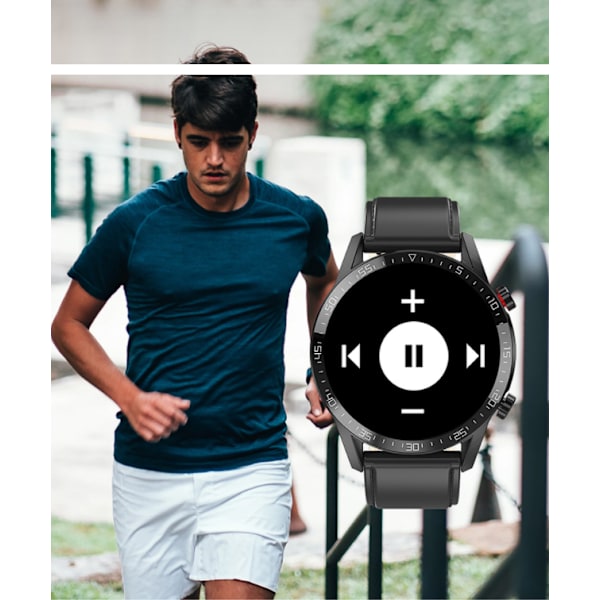 Bluetooth Opkaldsnotifikation Pulsmåler Ur (Rød),