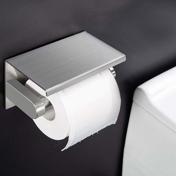 Toilet Rack Nøgleholder Sokkeholder Hængende Stang Håndklædeholder Badehåndklædeholder 304 Rustfrit Stål, 13. * 10cm