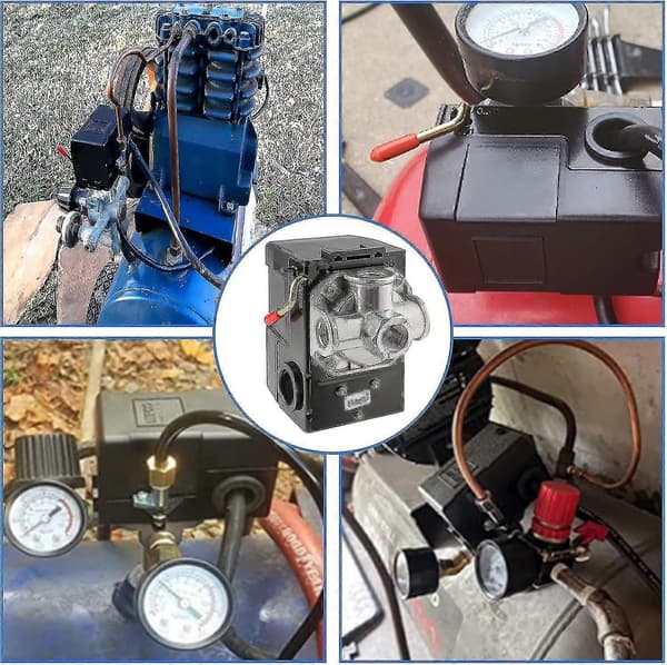 Tryckbrytarbyte för luftkompressor LF10-4H 95-125 PSI 20A 4-port