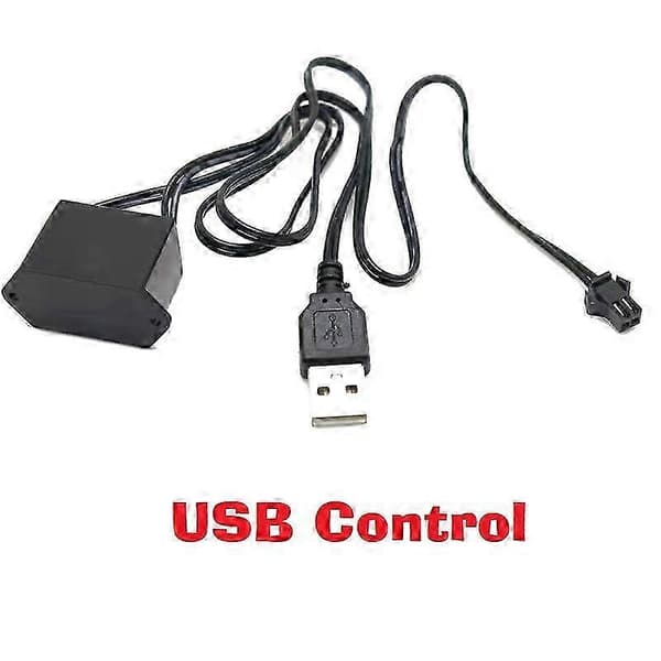 Neon LED bilinteriørbelysningsstrimler med USB-stikadapter og controller 1 til 2 1 to 2