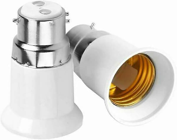 B22 - E27 lampun sovitin B22 - Edison-ruuvi E27 lampun muunninpidike valopistorasian sovitin lampunpidike valaistusosat 2kpl 2pcs