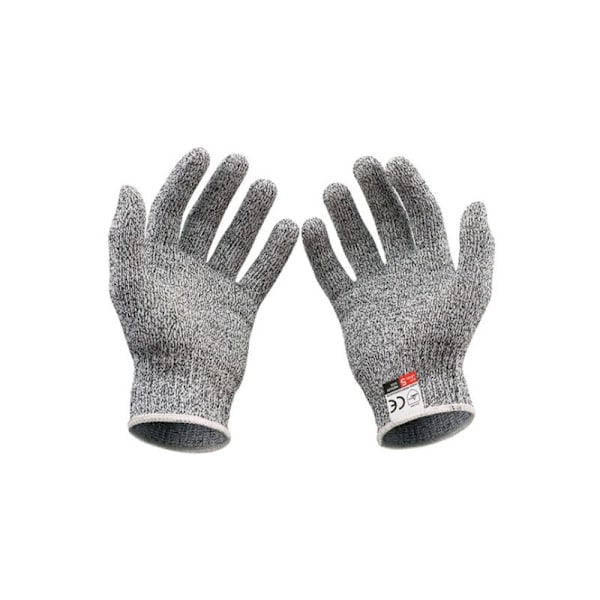 Skärsäkra handskar Livsmedelsgodkända skärsäkra handskar grå *L---23cm--58g svart kant