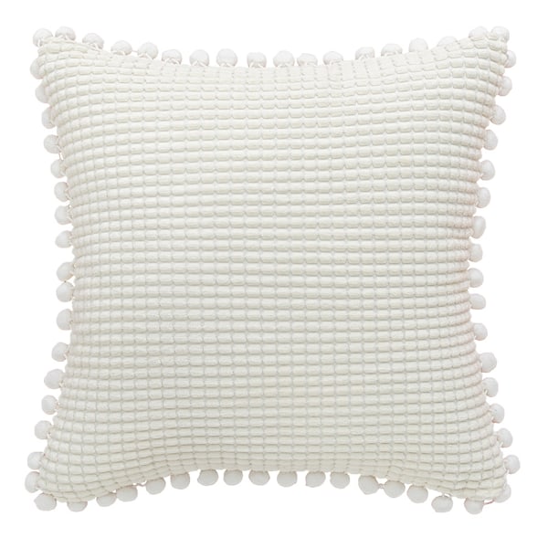 Klädseltyg vardagsrum soffa örngott modernt örngott enfärgat manchester örngott (vit, 45 * 45 cm),