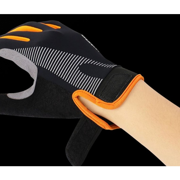 Is silke helfinger Frisbee handsker til voksne mænd og kvinder, udendørs cykling, skridsikre touch screen solbeskyttelseshandsker (orange (one size))