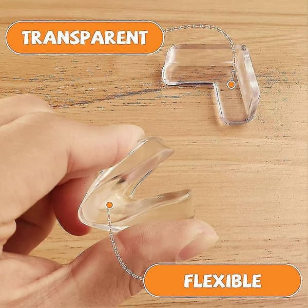 Hörnskydd, kantskydd, barnsäkerhet, transparent, 24 stycken