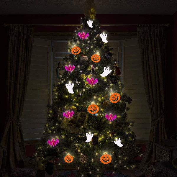 Joulukoriste Halloween-tunnelmakoriste LED 3 metriä 20 valoa Paristokotelo-malli (Hämähäkkimalli)