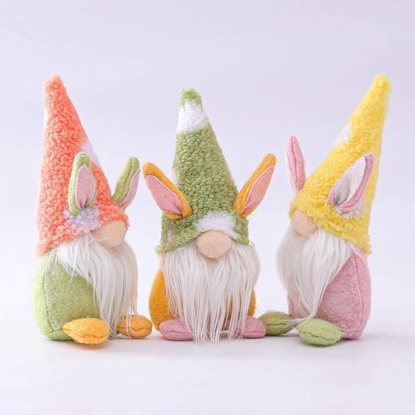 Jul Röd Rutig Plysch Stickad Tomte Docka, Gunk Älv Jul Röd Bär Dekoration Ornament, Stå, Gåva, Ornament