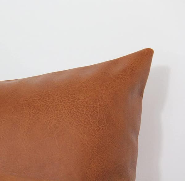 Brun læderpude (30*50cm Nr. 3)