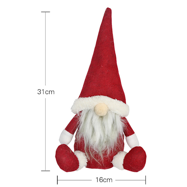 Julgransprydnader Ansiktslös Gammal Man Docka Fönsterprydnader Julgransprydnader Dekorativa Dockor (3 Stycken)