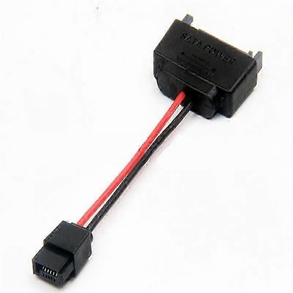 2 stk. SATA 15-ben han til 6-ben SATA-kabel SATA 15-ben til 6-ben strømadapterkabel til notebook CDROM