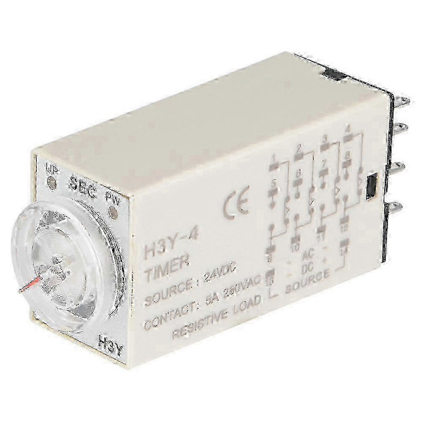 H3Y-4 24VDC Timer Switch 14-Pin Pointer Relæ Kontrol