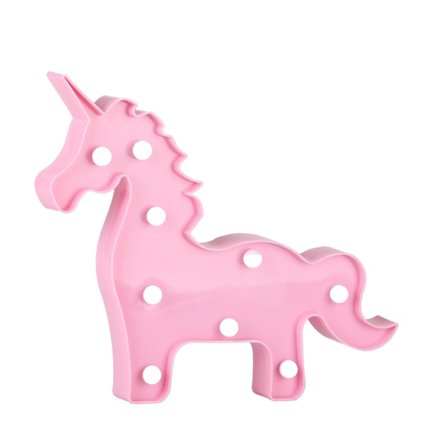 LED Neon Modellamper, Ornament Natlamper, Julepynt Natlamper (Enhjørning Pink)