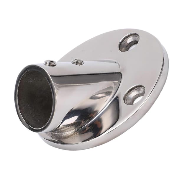 Bådgelænder Rund Base Fitting 316 Rustfrit Stål Marine Hardware til 25mm/1in Rør