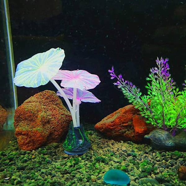 Simulering Akvatiske Planter Fluorescerende Akvatiske Planter Akvariedekoration Holdbar og Praktisk Lotus Akvariedekoration
