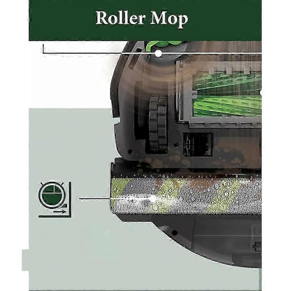 Rullemoppe til IRobot Roomba Max 705 Combo/Max 706 Combo Robotstøvsuger, Vaskbar Mikrofiber Mopperulle 4 Stykker 4 Pieces