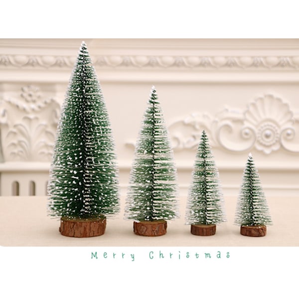 Mini Julgran, Små Fönsterdekorationer för Skrivbord, Juldekorationer (15cm, 20cm, 25cm)
